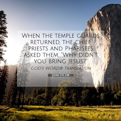 Picture 07 - John 7:45 GW - When the temple guards returned, the chief - Bible Verse Picture