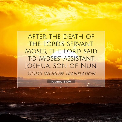 Picture 07 - Joshua 1:1 GW - After the death of the Lord’s servant Moses, - Bible Verse Picture