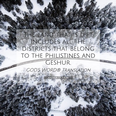Picture 07 - Joshua 13:2 GW - The land that is left includes all the districts - Bible Verse Picture