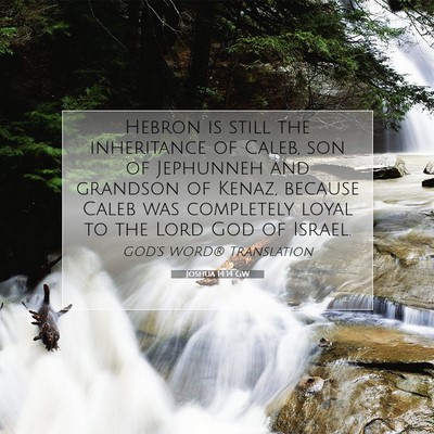 Picture 07 - Joshua 14:14 GW - Hebron is still the inheritance of Caleb, son of - Bible Verse Picture