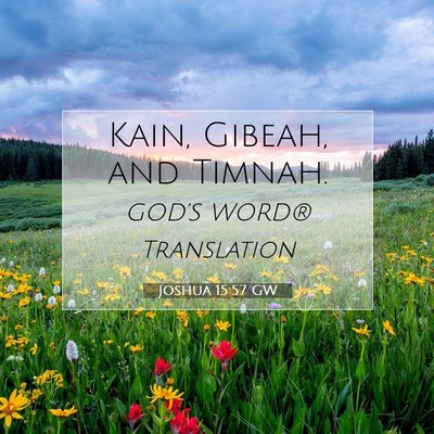 Picture 07 - Joshua 15:57 GW - Kain, Gibeah, and - Bible Verse Picture
