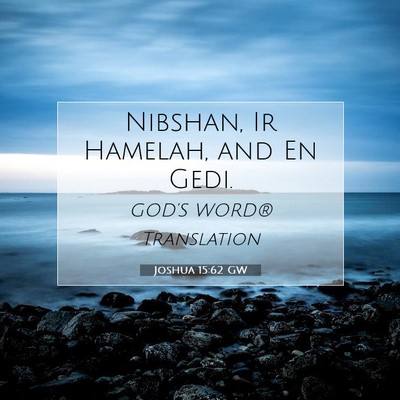 Picture 07 - Joshua 15:62 GW - Nibshan, Ir Hamelah, and En - Bible Verse Picture
