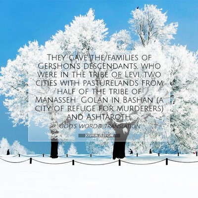 Picture 07 - Joshua 21:27 GW - They gave the families of Gershon’s - Bible Verse Picture