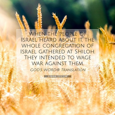 Picture 07 - Joshua 22:12 GW - When the people of Israel heard about it, the - Bible Verse Picture