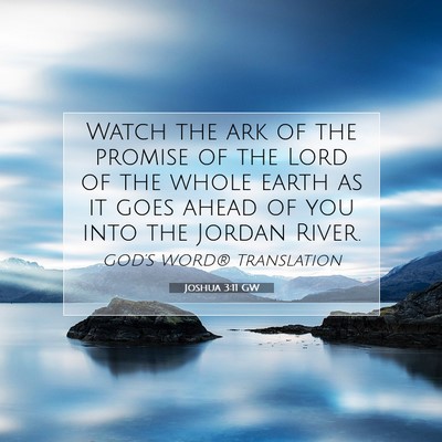 Picture 07 - Joshua 3:11 GW - Watch the ark of the promise of the Lord of the - Bible Verse Picture