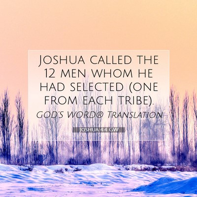 Picture 07 - Joshua 4:4 GW - Joshua called the 12 men whom he had selected - Bible Verse Picture