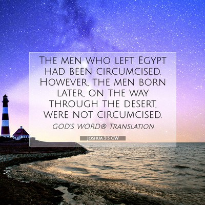 Picture 07 - Joshua 5:5 GW - The men who left Egypt had been circumcised. - Bible Verse Picture