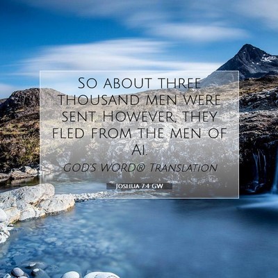 Picture 07 - Joshua 7:4 GW - So about three thousand men were sent. However, - Bible Verse Picture