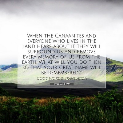 Picture 07 - Joshua 7:9 GW - When the Canaanites and everyone who lives in the - Bible Verse Picture