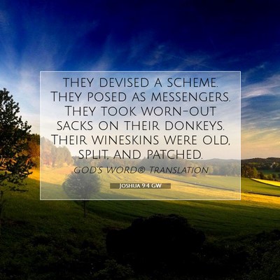 Picture 07 - Joshua 9:4 GW - they devised a scheme. They posed as messengers. - Bible Verse Picture