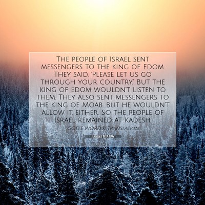 Picture 07 - Judges 11:17 GW - The people of Israel sent messengers to the king - Bible Verse Picture