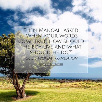 Picture 07 - Judges 13:12 GW - Then Manoah asked, “When your words come true, - Bible Verse Picture