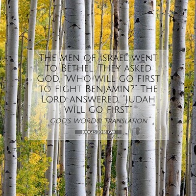 Picture 07 - Judges 20:18 GW - The men of Israel went to Bethel. They asked God, - Bible Verse Picture