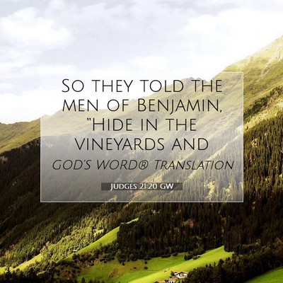 Picture 07 - Judges 21:20 GW - So they told the men of Benjamin, “Hide in the - Bible Verse Picture