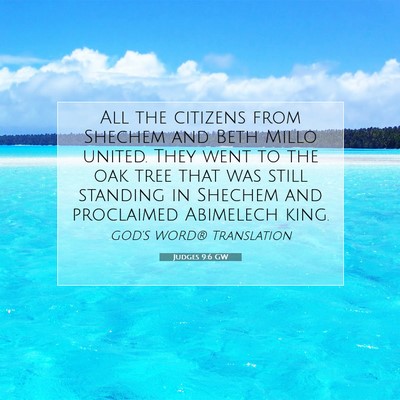 Picture 07 - Judges 9:6 GW - All the citizens from Shechem and Beth Millo - Bible Verse Picture
