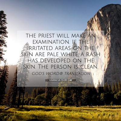Picture 07 - Leviticus 13:39 GW - the priest will make an examination. If the - Bible Verse Picture