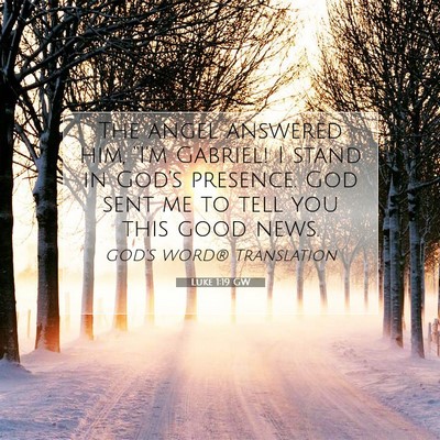 Picture 07 - Luke 1:19 GW - The angel answered him, “I’m Gabriel! I stand - Bible Verse Picture