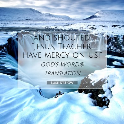 Picture 07 - Luke 17:13 GW - and shouted, “Jesus, Teacher, have mercy on - Bible Verse Picture
