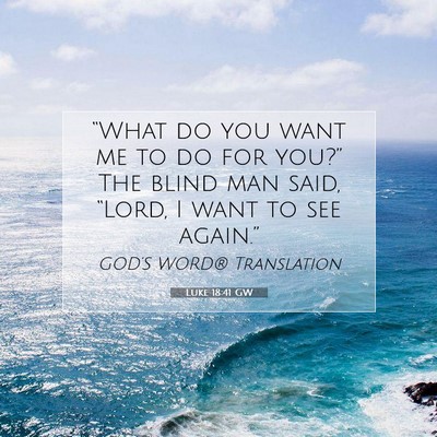 Picture 07 - Luke 18:41 GW - “What do you want me to do for you?” The - Bible Verse Picture