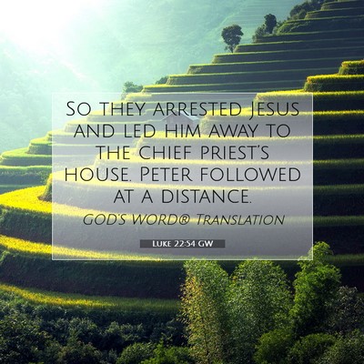 Picture 07 - Luke 22:54 GW - So they arrested Jesus and led him away to the - Bible Verse Picture