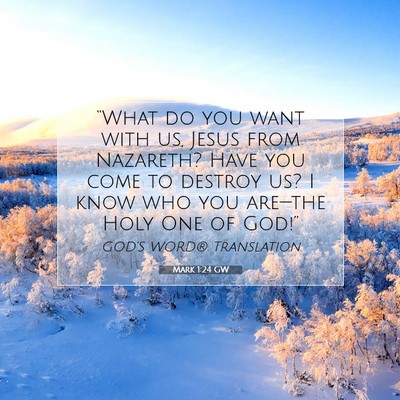 Picture 07 - Mark 1:24 GW - “What do you want with us, Jesus from Nazareth? - Bible Verse Picture