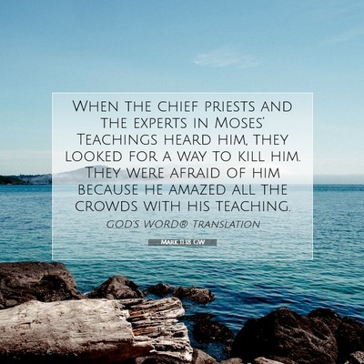 Picture 07 - Mark 11:18 GW - When the chief priests and the experts in - Bible Verse Picture