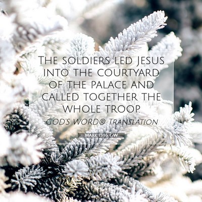 Picture 07 - Mark 15:16 GW - The soldiers led Jesus into the courtyard of the - Bible Verse Picture