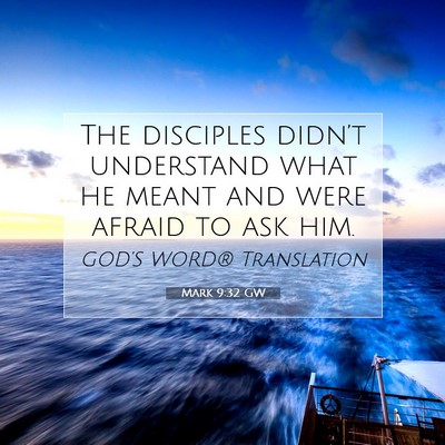Picture 07 - Mark 9:32 GW - The disciples didn’t understand what he meant - Bible Verse Picture