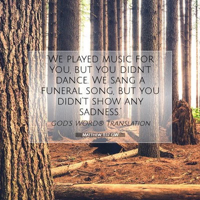 Picture 07 - Matthew 11:17 GW - ‘We played music for you, but you didn’t - Bible Verse Picture