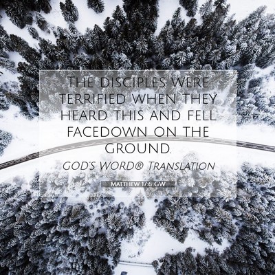 Picture 07 - Matthew 17:6 GW - The disciples were terrified when they heard this - Bible Verse Picture