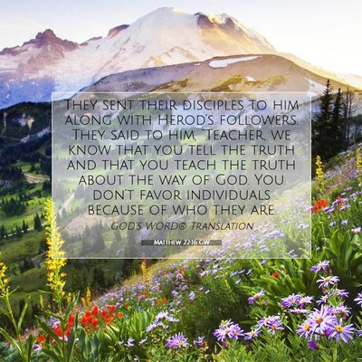 Picture 07 - Matthew 22:16 GW - They sent their disciples to him along with - Bible Verse Picture