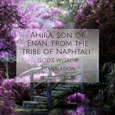 Picture 07 - Numbers 1:15 GW - Ahira, son of Enan, from the tribe of - Bible Verse Picture