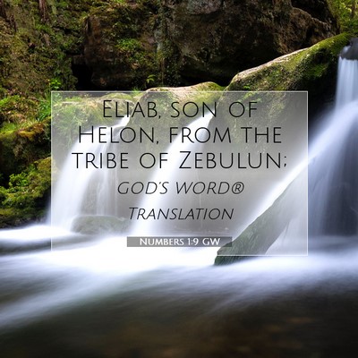 Picture 07 - Numbers 1:9 GW - Eliab, son of Helon, from the tribe of - Bible Verse Picture