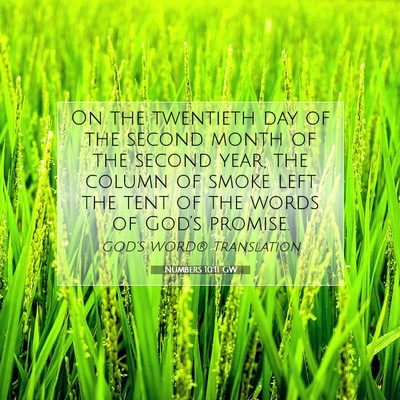Picture 07 - Numbers 10:11 GW - On the twentieth day of the second month of the - Bible Verse Picture