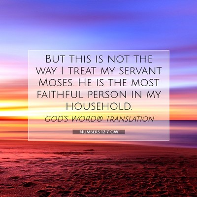 Picture 07 - Numbers 12:7 GW - But this is not the way I treat my servant Moses. - Bible Verse Picture