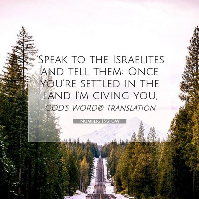 Picture 07 - Numbers 15:2 GW - “Speak to the Israelites and tell them: Once - Bible Verse Picture
