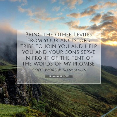 Picture 07 - Numbers 18:2 GW - Bring the other Levites from your ancestor’s - Bible Verse Picture