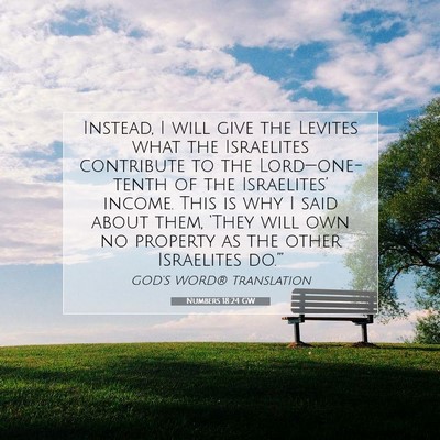 Picture 07 - Numbers 18:24 GW - Instead, I will give the Levites what the - Bible Verse Picture