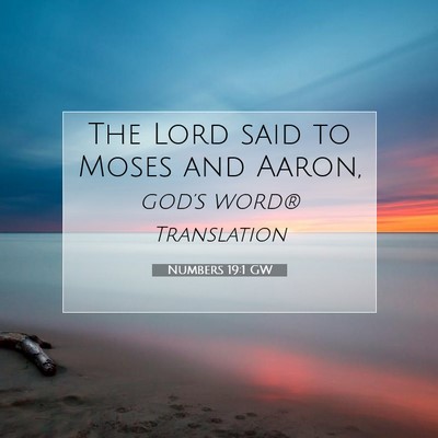 Picture 07 - Numbers 19:1 GW - The Lord said to Moses and - Bible Verse Picture