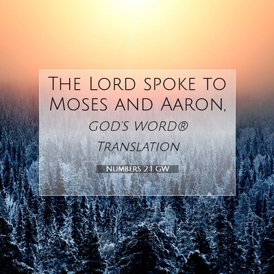 Picture 07 - Numbers 2:1 GW - The Lord spoke to Moses and - Bible Verse Picture