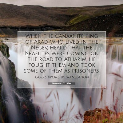 Picture 07 - Numbers 21:1 GW - When the Canaanite king of Arad, who lived in the - Bible Verse Picture