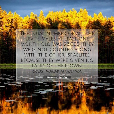 Picture 07 - Numbers 26:62 GW - The total number of all the Levite males at least - Bible Verse Picture