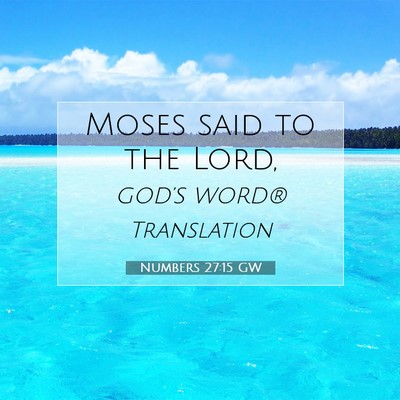 Picture 07 - Numbers 27:15 GW - Moses said to the - Bible Verse Picture