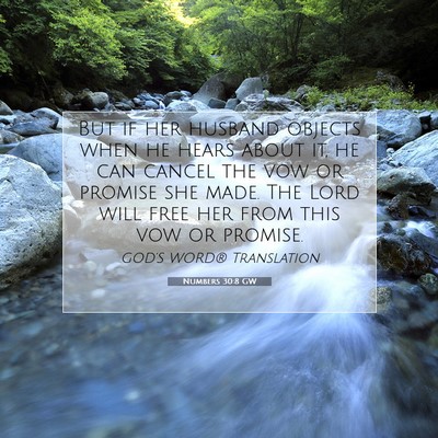 Picture 07 - Numbers 30:8 GW - But if her husband objects when he hears about - Bible Verse Picture