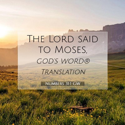 Picture 07 - Numbers 31:1 GW - The Lord said to - Bible Verse Picture