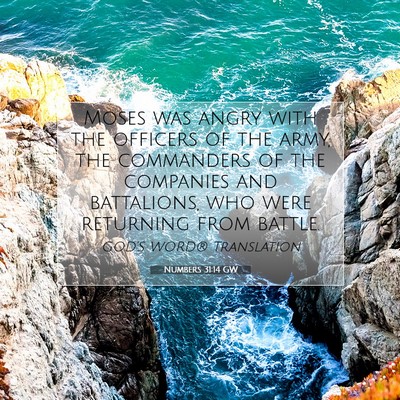 Picture 07 - Numbers 31:14 GW - Moses was angry with the officers of the army, - Bible Verse Picture