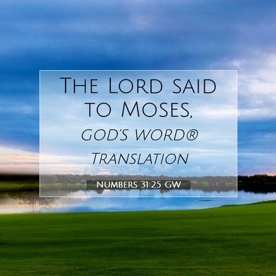 Picture 07 - Numbers 31:25 GW - The Lord said to - Bible Verse Picture