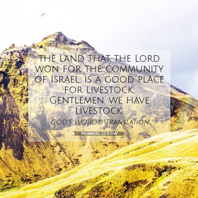 Picture 07 - Numbers 32:4 GW - the land that the Lord won for the community of - Bible Verse Picture