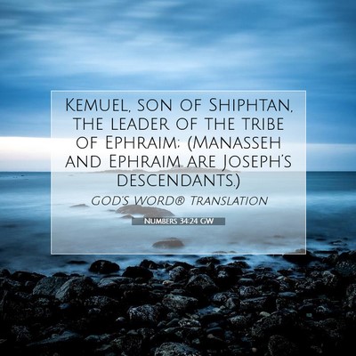 Picture 07 - Numbers 34:24 GW - Kemuel, son of Shiphtan, the leader of the tribe - Bible Verse Picture