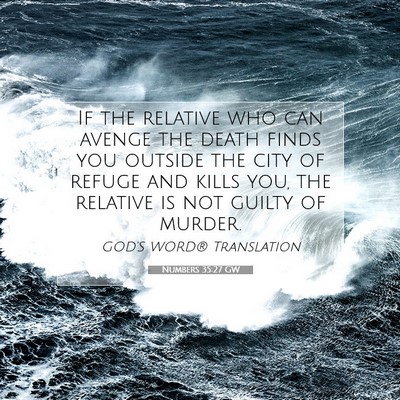 Picture 07 - Numbers 35:27 GW - If the relative who can avenge the death finds - Bible Verse Picture